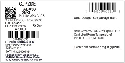 Label (60505 0141 1 Glipizide 5mg 67046 236 30)